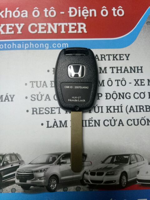 Vỏ chìa khoá Honda City, Civic, accord 2 nút hàng thái lan