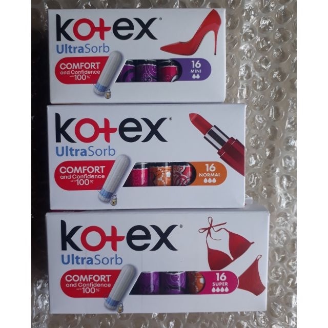 16 thỏi tampon Kotex không cần đẩy