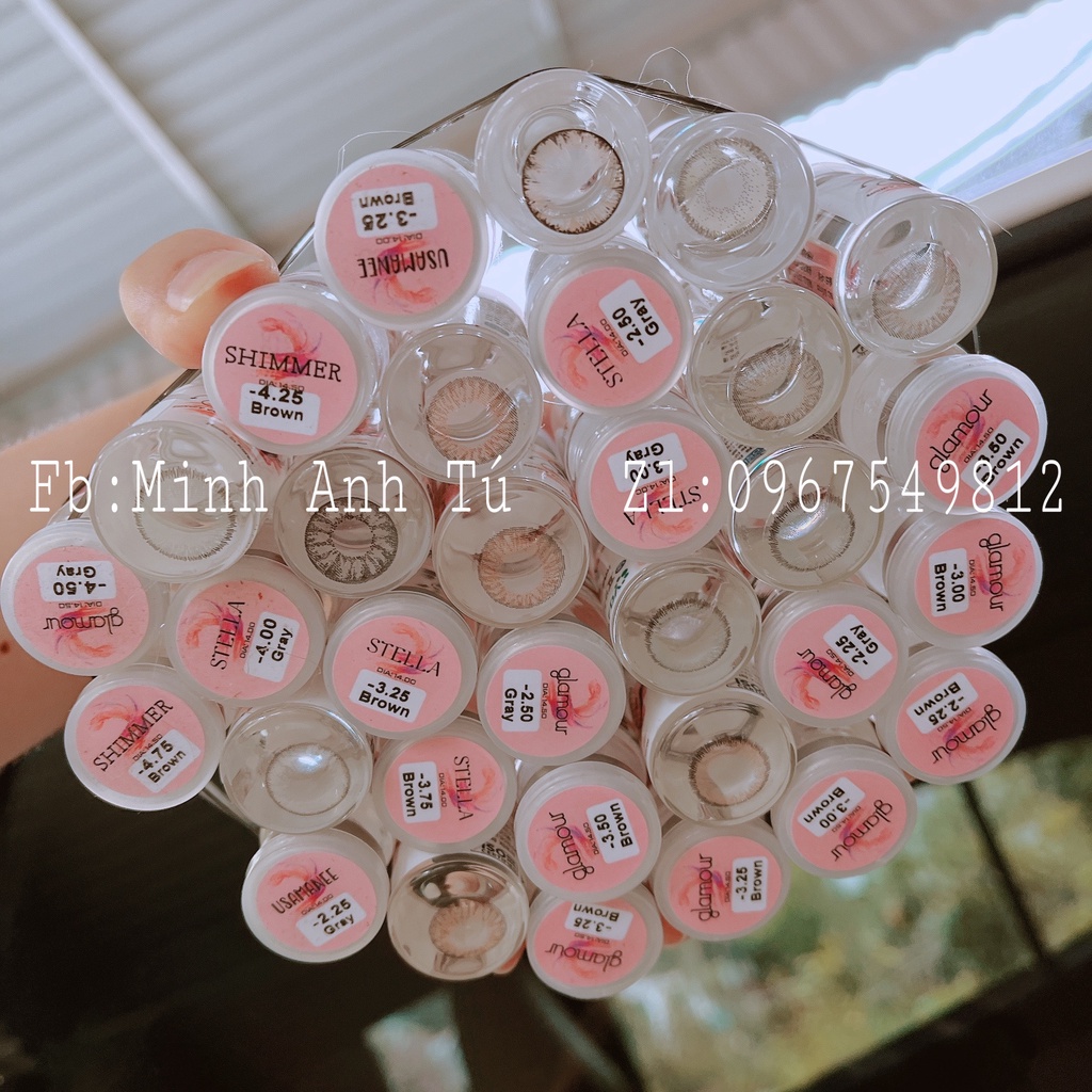 Kính Áp Tròng Lens Mắt Cận Các Độ Từ 1 Đến 5 Độ [Chính Hãng]