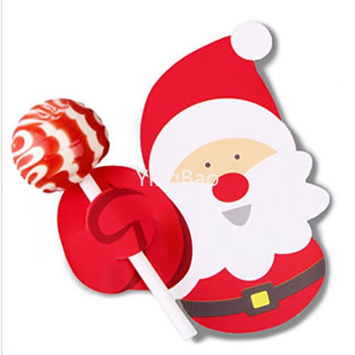 Set 50 Thẻ Giấy Hình Ông Già Noel Hoạt Hình Trang Trí Kẹo Mút DIY 2023