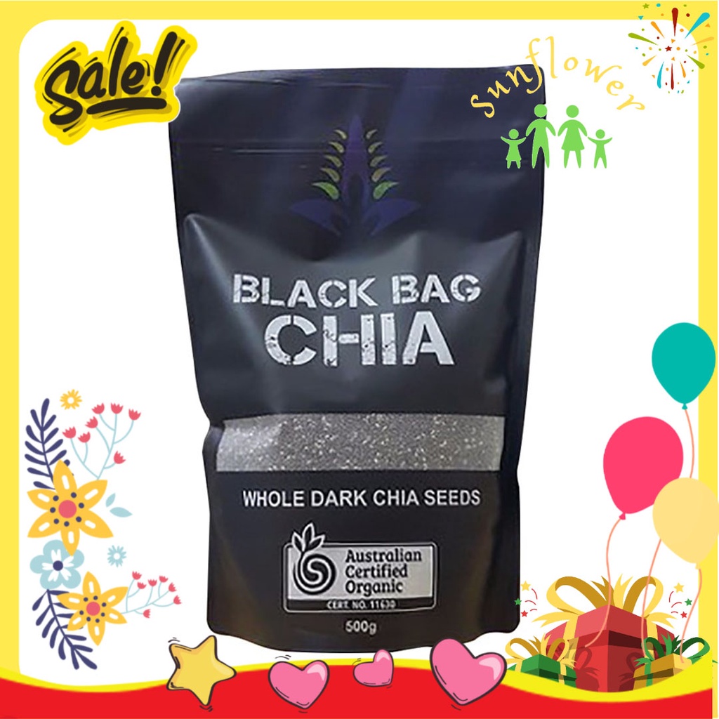 Hạt Chia Black Bag Chia túi 500g-Hạt chia hữu cơ Úc