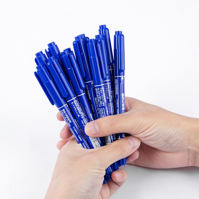 Bút dạ kính lông dầu 2 đầu màu xanh, đen, đỏ GuangBo viết CD (bút vĩnh cửu không xoá được) B09007B B09007D