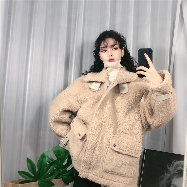 (ORDER) Áo khoác len lông cừu Hàn Quốc mới 2019