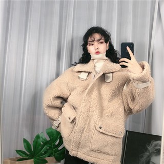 Áo khoác len lông cừu Hàn Quốc mới 2019