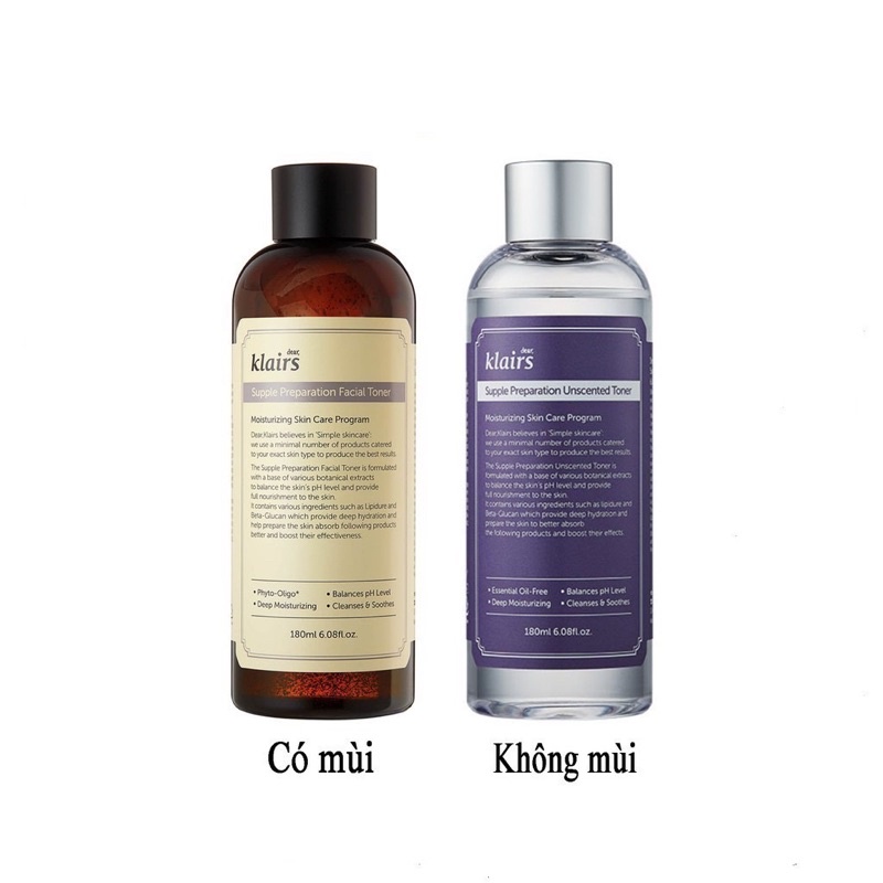 [Chính hãng có tem] Toner nước hoa hồng Klairs Supple Preparation Unscented Toner