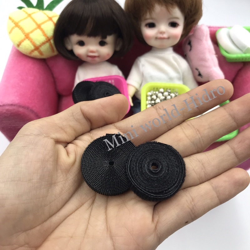 Phụ liệu may quần áo búp bê, nút áo, miếng dán may đồ doll