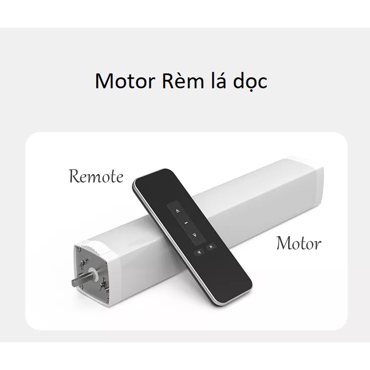 Motor rèm tự động hệ lá dọc dùng cho văn phòng, phòng khách điều khiển qua remote và điện thoại