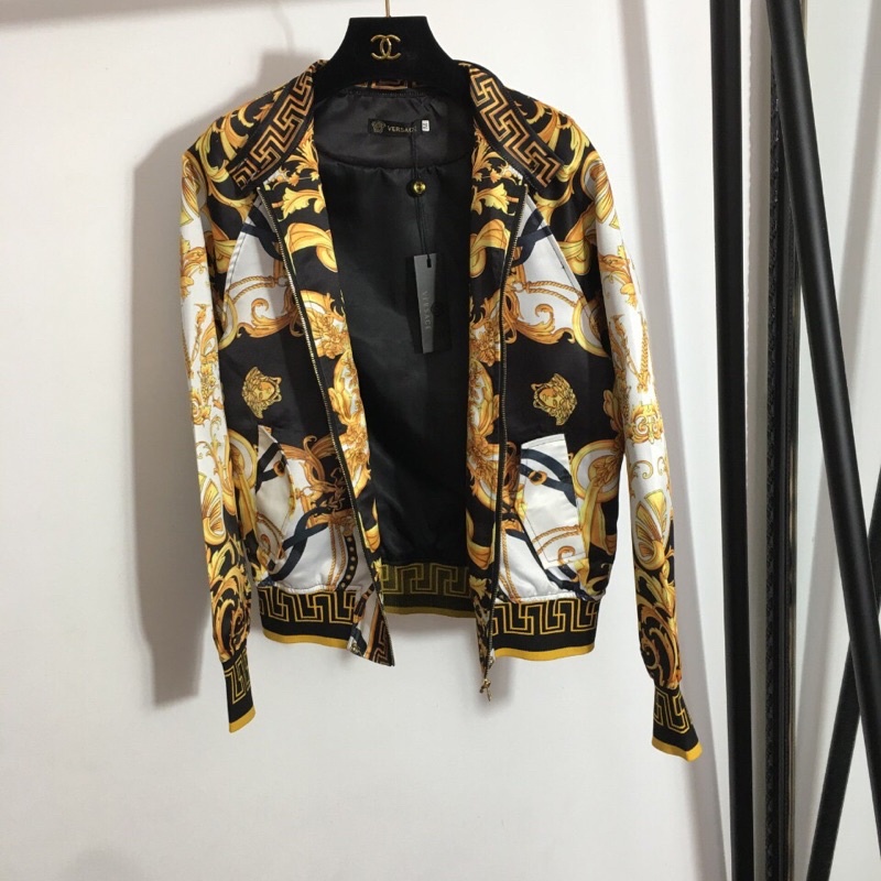 Áo khoác thời trang thiết kế mới phong cách retro thương hiệu Versace cao cấp