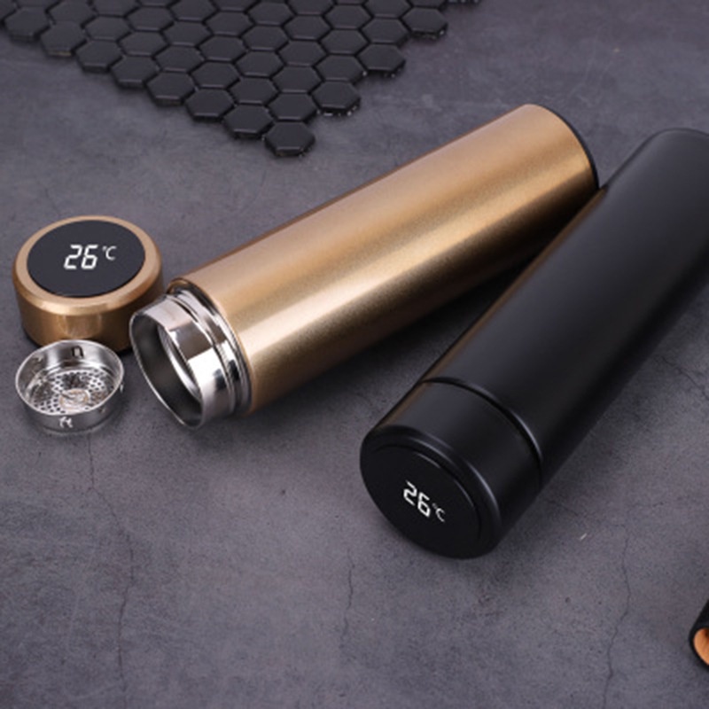 Bình giữ nhiệt inox 500ml hiện thị nhiệt độ nhiều màu giữ nhiệt lâu tiện lợi mang đi mọi nơi.