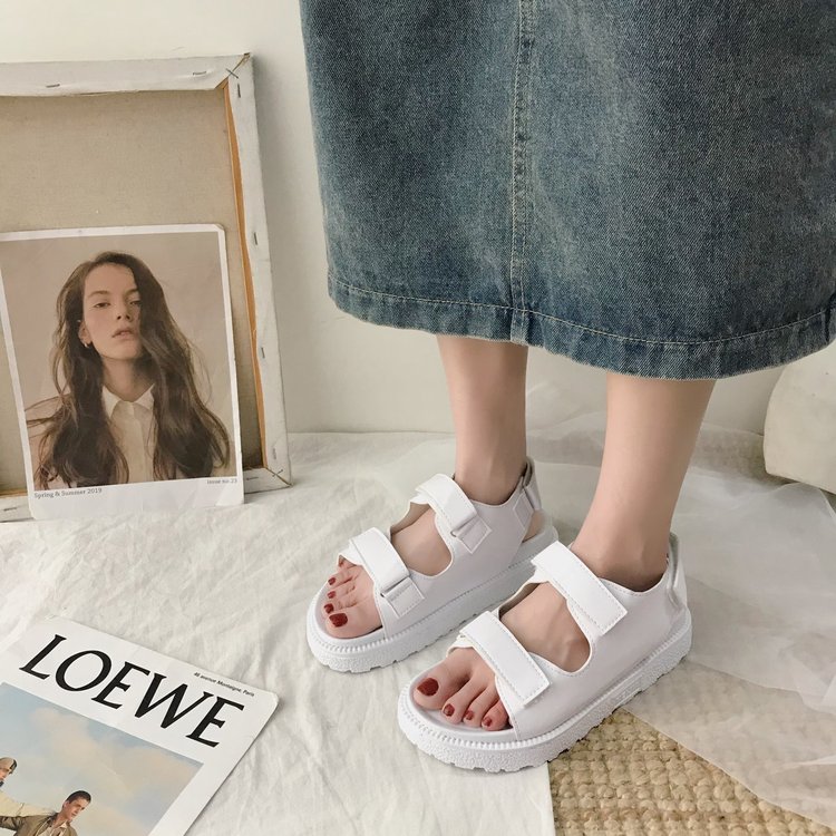 [ Mã 66CBSALE giảm 30K đơn 200K] Xăng đan Đế Bằng Mũi Tròn Thời Trang Dành Cho Nữ | BigBuy360 - bigbuy360.vn