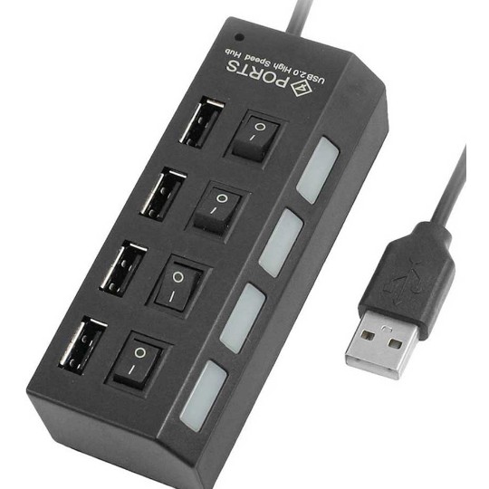 Hub chia 4 cổng usb loại có công tắc [giá rẻ]