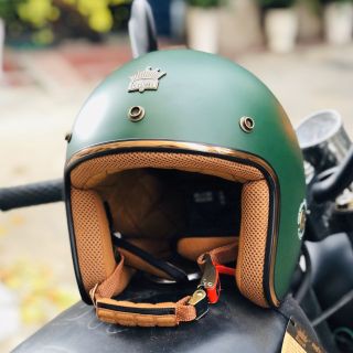 Nón bảo hiểm 3/4 Royal M20C Xanh rêu (Lót tháo rời)