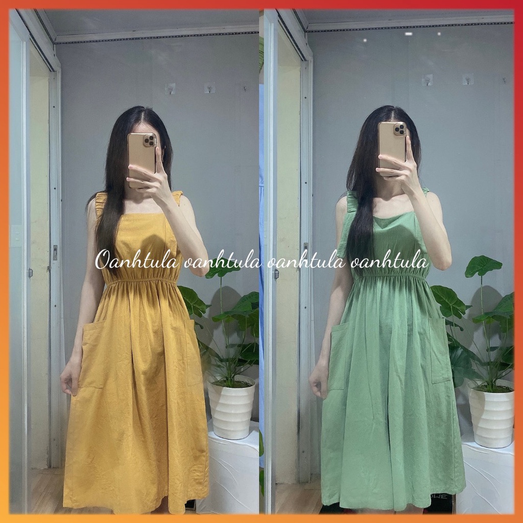 Váy đầm hai dây, đầm váy babydoll 5 màu đi biển đi chơi siêu hot MSP86437 | BigBuy360 - bigbuy360.vn