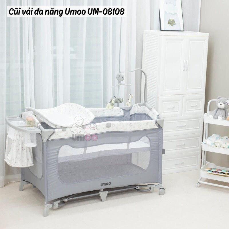 Nôi Cũi Vải Đa Năng Gấp Gọn Holla Cao Cấp Cho Bé HL-08108