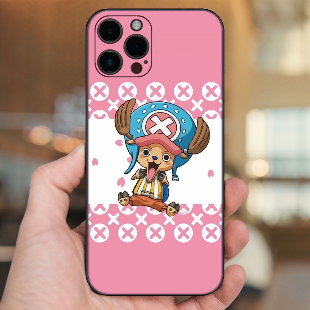Ốp lưng iPhone 12 Pro Max dẻo đen cạnh vuông in hình Chopper One Piece Đảo Hải Tặc