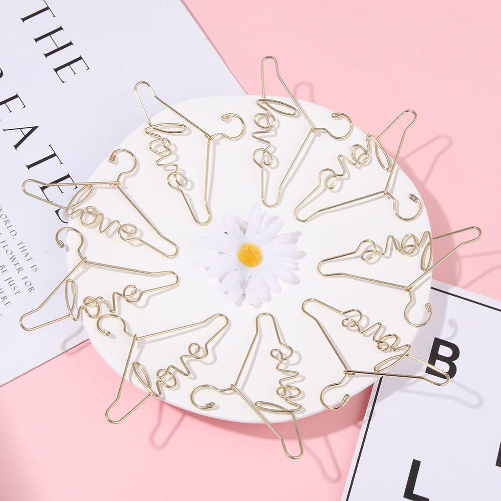 Bộ 10 Móc Treo Búp Bê Bằng Kim Loại Hình Trái Tim