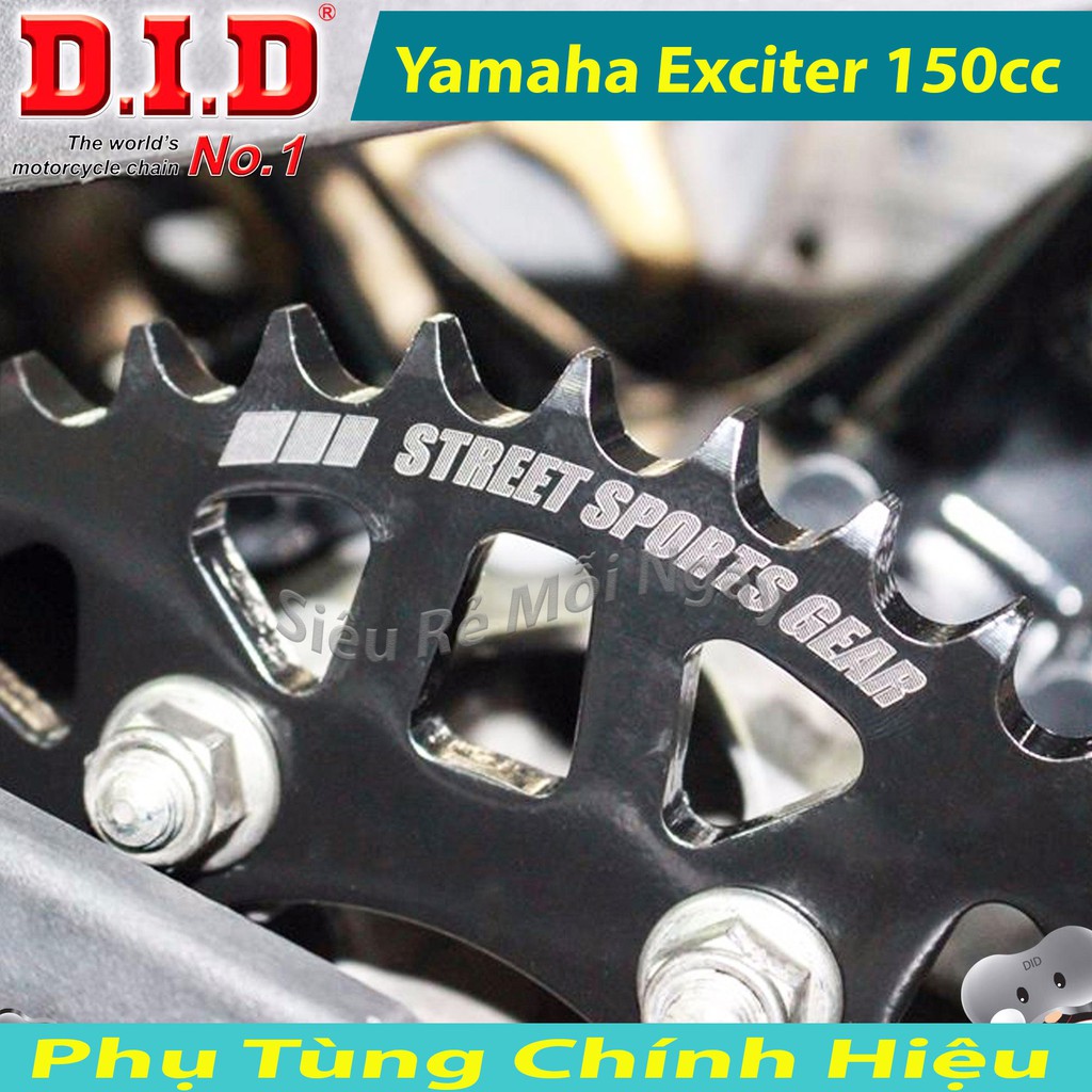 Nhông sên dĩa DID Exciter 150 Sên đen 10ly Thái Lan