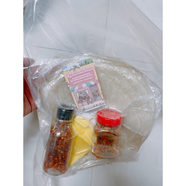 Combo bánh tráng phơi sương sate + bơ + tôm hành phi
