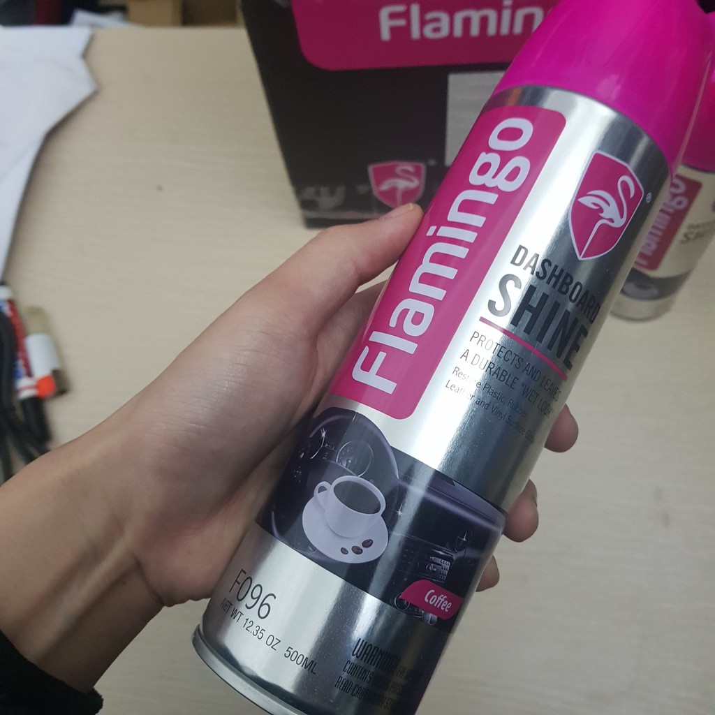 Bình Xịt Dưỡng Bóng Da Và Đồ Nội Thất⚡FREESHIP⚡ Flamingo – Hương Cà Phê