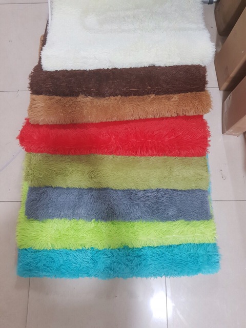 Thảm lông cừu trải sàn trang trí, chụp hình