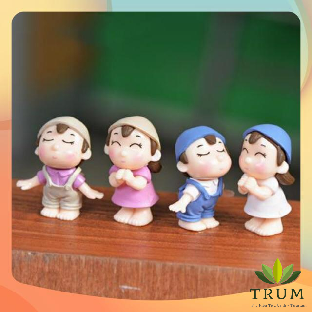 [ Giá 1 Đôi ] Vợ Chồng Làm Vườn - phụ kiện làm tiểu cảnh sen đá