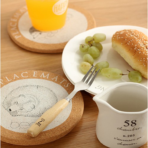 HCM - Đế lót ly, lót nồi dày 1cm (17cm) gỗ dày hình thú PlaceMats