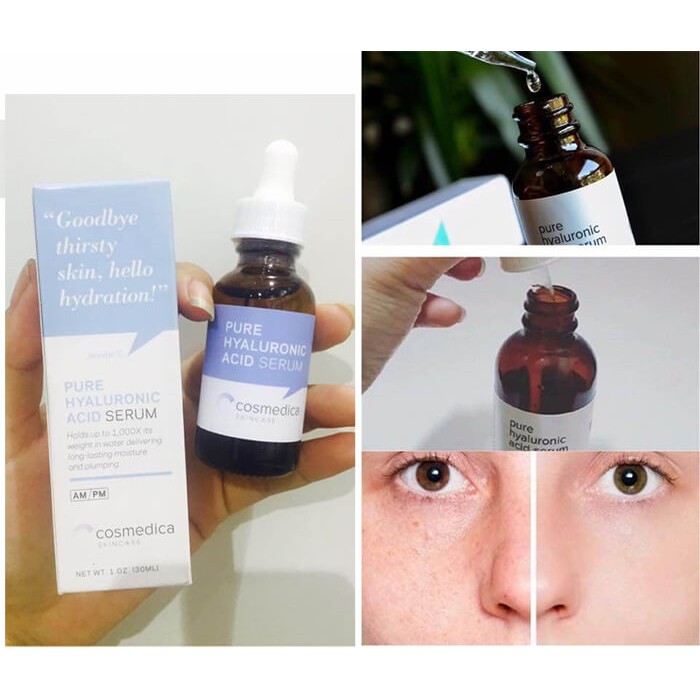 [Bill Hãng] Serum cấp nước Cosmedica 100% Pure HA Serum 60ml/30ml Mỹ