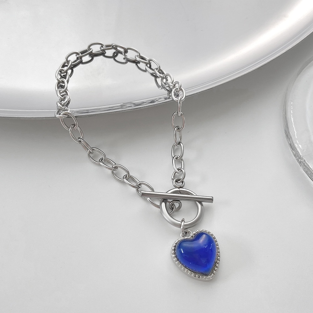 Vòng Tay Mặt Trái Tim Đổi Màu Theo Nhiệt Độ Thời Trang Cho Nữ