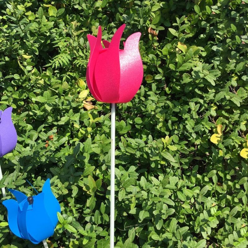 Chong Chóng Gió Hình Hoa Tulip Trang Trí Ban Công Cho Bé