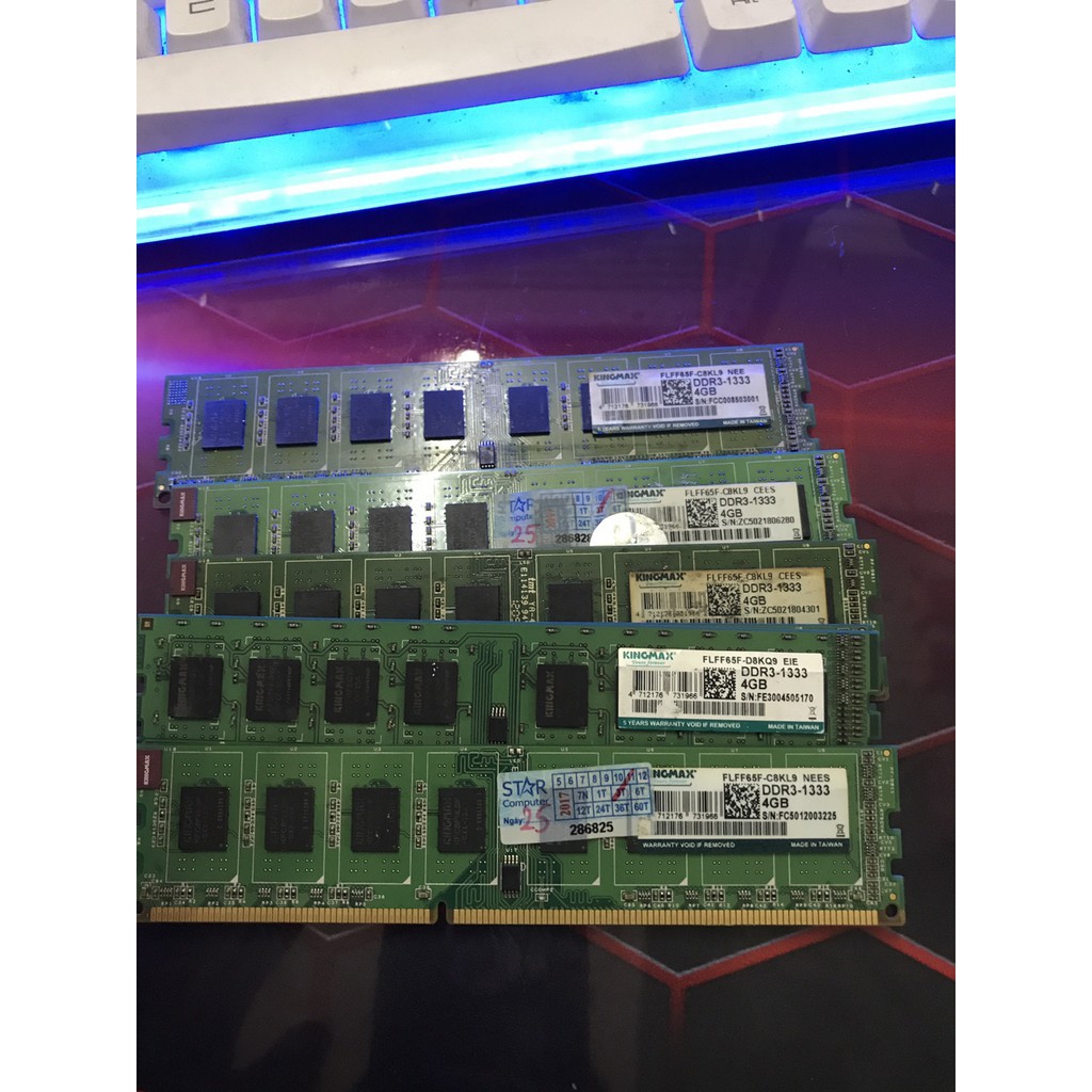 RAM KINGMAX 4GB DDR3 1333, 1600, 2400 ( còn bh hãng 8/2021)