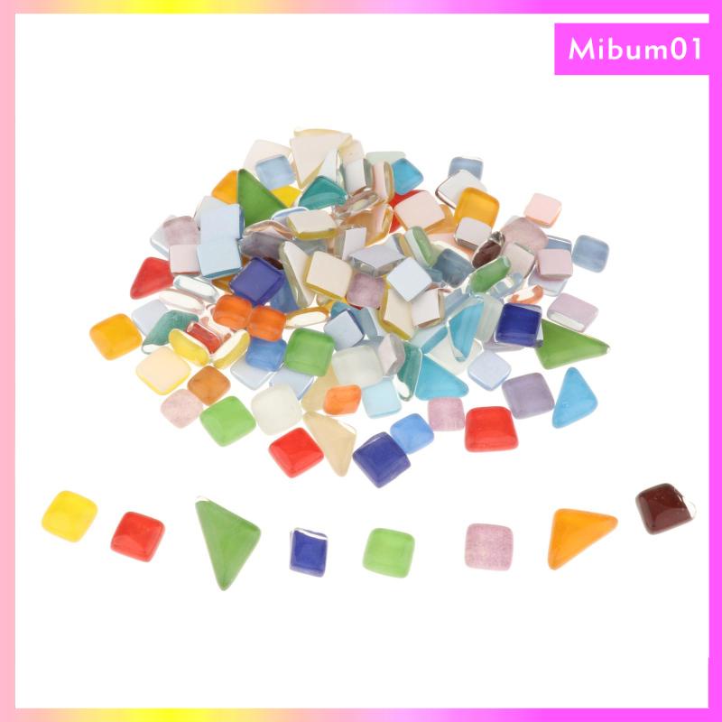 200g Gạch Khảm Đá Pha Lê Hình Tam Giác / Vuông / Đá Pha Lê Nhiều Màu Sắc Hỗn Hợp