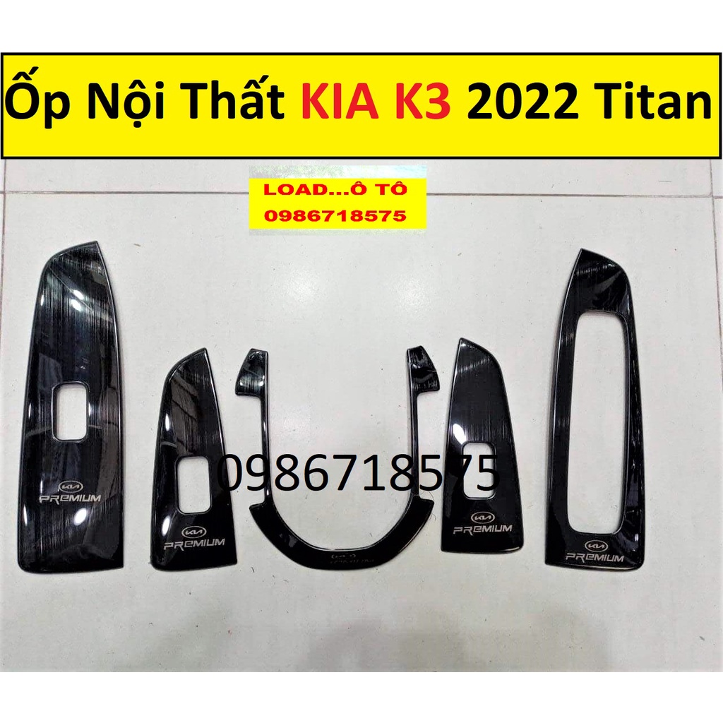 Ốp Nội Thất Xe KIA K3 2022-2021 Mẫu Titan Bóng Vân Xước Cao Cấp