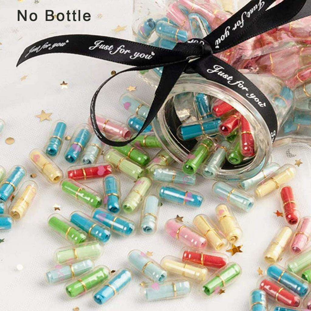 Set 100 viên nang có giấy viết điều ước bên trong màu sắc dễ thương làm quà tặng cho ngày lễ tình nhân