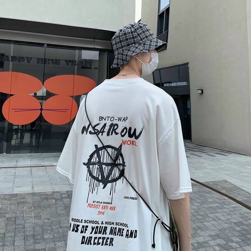 Áo thun nam tay lỡ freesize phông form rộng dáng Unisex mặc cặp, nhóm, lớp in hình 3d | BigBuy360 - bigbuy360.vn