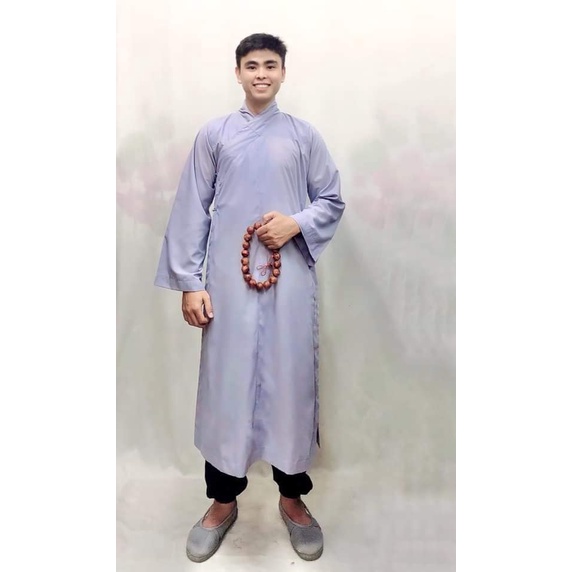 ĐỒ LAM ĐI CHÙA #Mã Freeship Xtra RP028# # Áo Tràng Kate Mịn Nam - Nữ