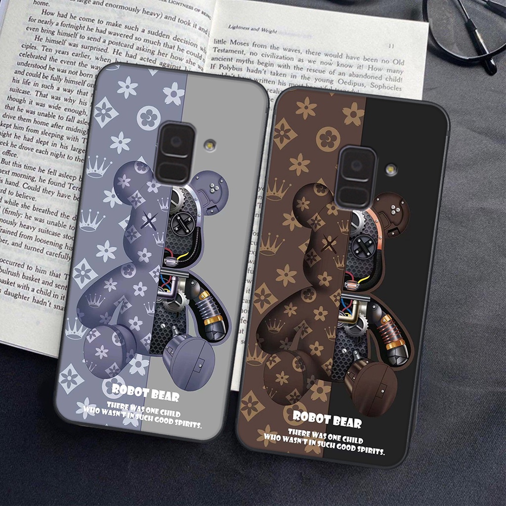 Ốp lưng Samsung Galaxy A5 2018 / A6 2018 / A8 / A8 PLUS in hình Gấu nâu - hồng, Gấu Be@rick  cực CUTE, DỄ THƯƠNG