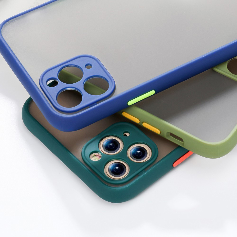 Ốp điện thoại TPU trong mềm mặt nhám kết hợp bảo vệ camera thiết kế đơn giản cho iPhone 11 Pro Max X XS Max  8 7 Plus | BigBuy360 - bigbuy360.vn