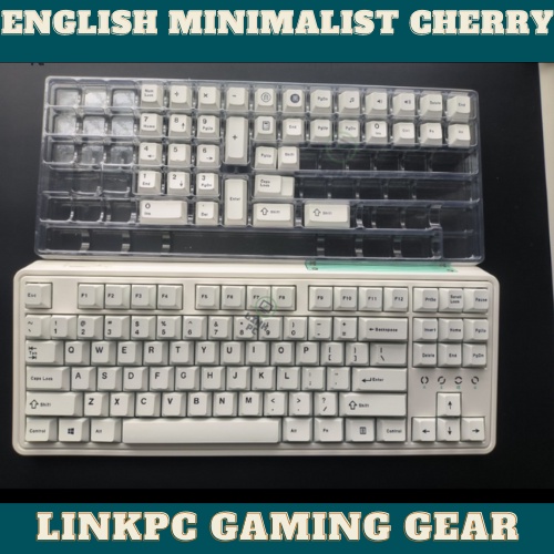 Keycap Minimalist White 125 nút - PBT cherry profile
