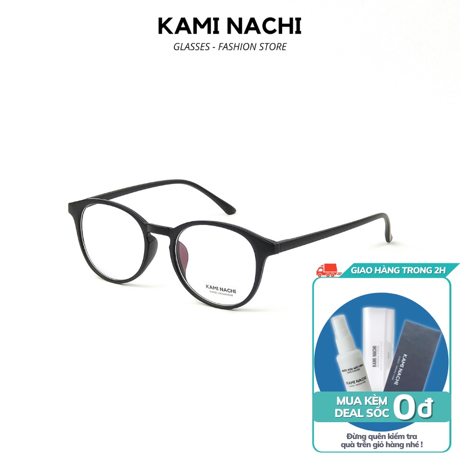 Gọng kính thời trang nam nữ KAMI NACHI dáng tròn phong cách đơn giản LD2425 [CÓ THỂ LẮP TRÒNG CẬN]