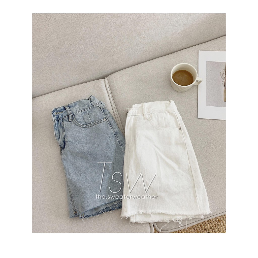 [Mã FAXANH55 giảm 10K đơn 50K] Chân váy bò chữ A rách gấu 801 (Ảnh thật) | BigBuy360 - bigbuy360.vn