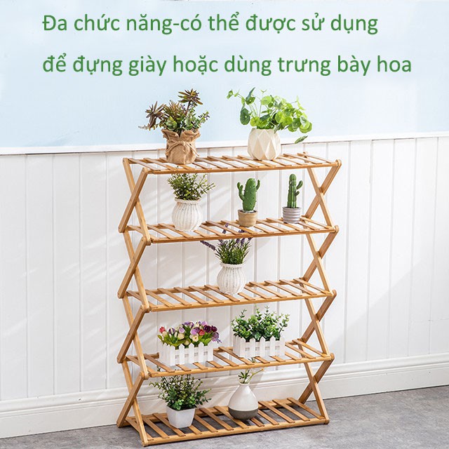 【sản phẩm mới】 Kệ để giày dép bằng gỗ, dép nhiều tầng giá giày gấp xếp gọn nhẹ