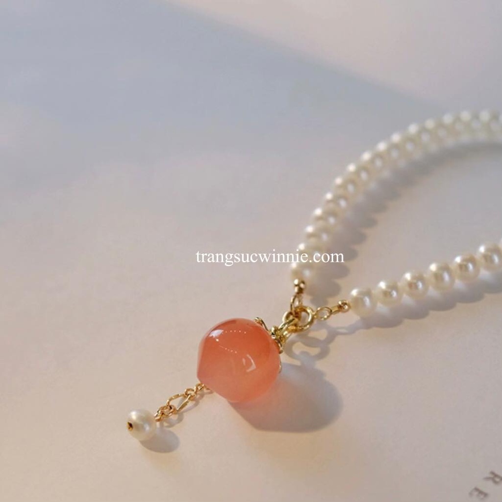 Lắc tay nữ ngọctrai trái đào