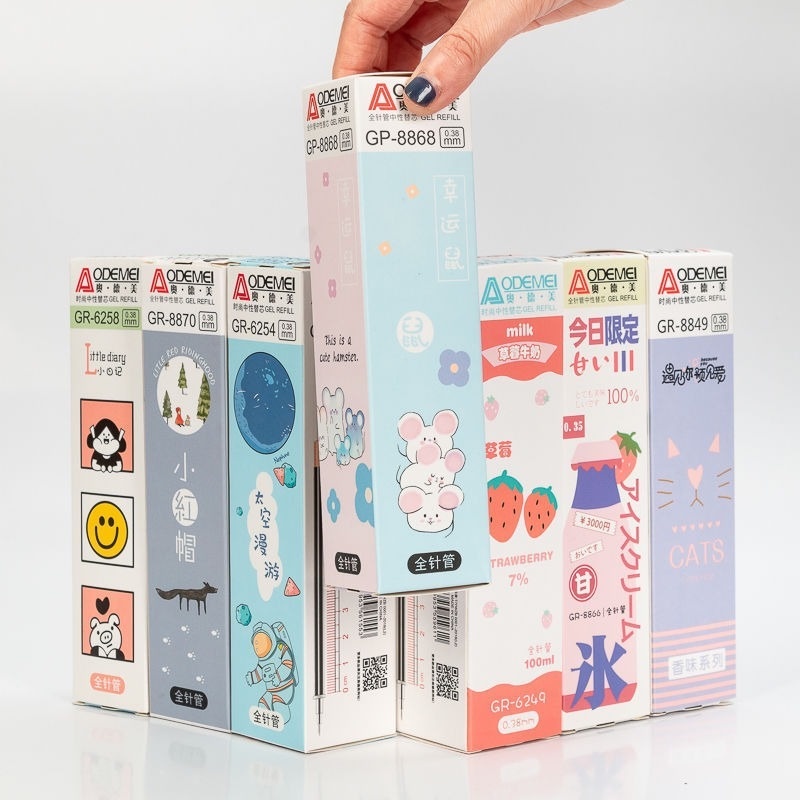 Hộp 20 Ruột Bút Ngòi 0.5mm 0.35mm Ngòi 0.35mm Màu Đen Xanh Dương