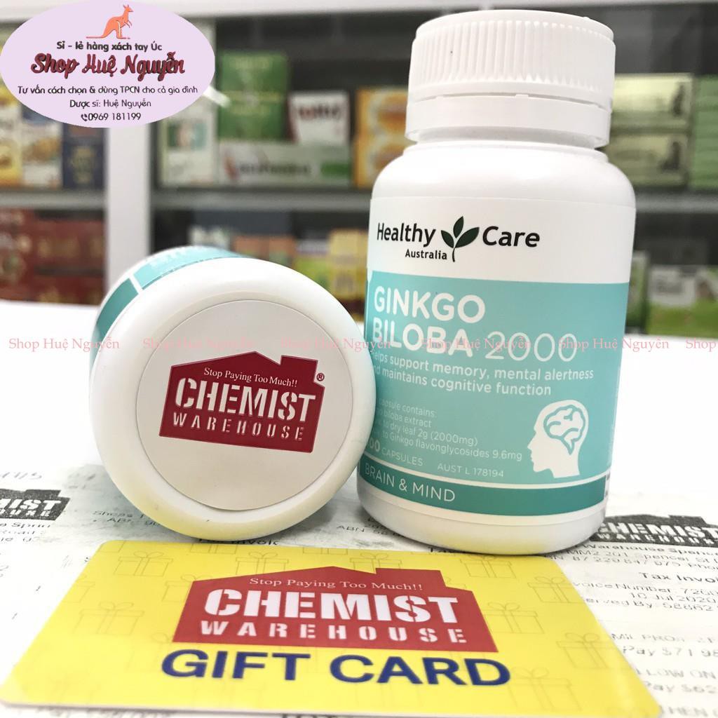 Viên Bổ Não - Ginkgo biloba 2000mg: 100v - úc