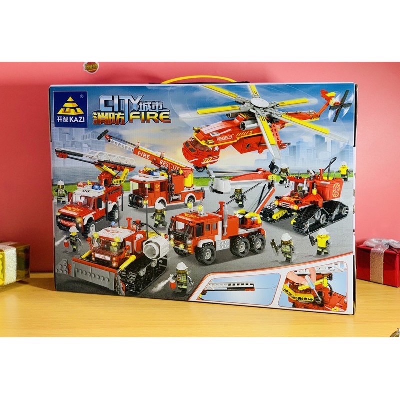 Lego non xếp hình máy bay chữa cháy - xếp hình lắp ráp máy bay 352pcs