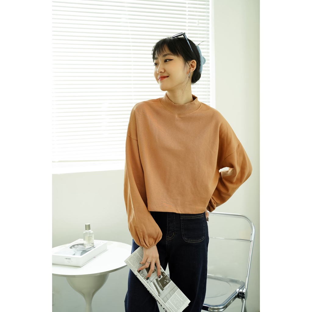 Áo nỉ Méo shop Cosmo chất nỉ da cá kiểu basic