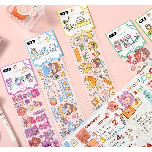 [Hàng mới về] Sticker dán dây dài Dễ thương nhiều chi tiết