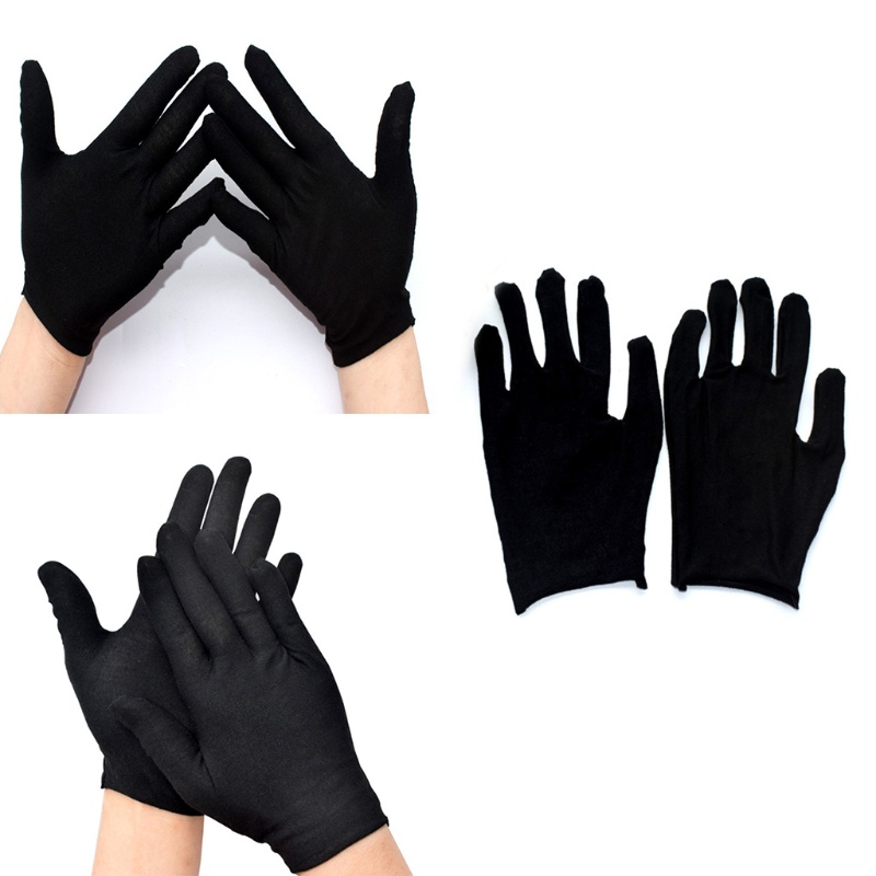 Set 12 Cặp Găng Tay Tuxedo Màu Đen Trang Trọng Co Giãn Mùa Đông Cho Nam Và Nữ