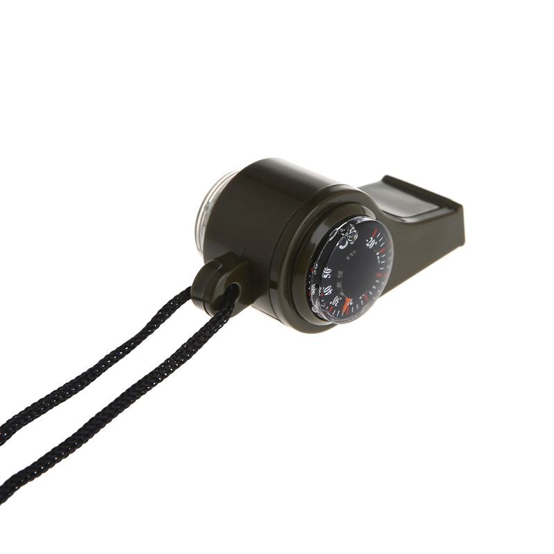 Mojito  3 in1 Outdoor Camping Hiking Emergency Survival Gear Whistle Compass Thermometer