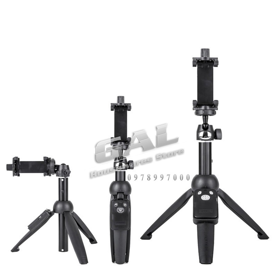 [Hàng cao cấp] Gậy selfie Bluetooth  tích hợp đế 3 chân + khung kẹp điện thoại | BigBuy360 - bigbuy360.vn